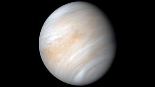 Image of Venus against black backdrop of space.