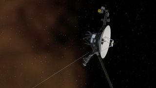 An artist's rendering of Voyager 1 spacecraft in interstellar space.