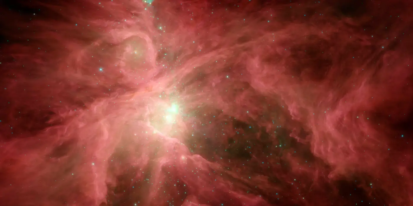 Infrared view of the Orion region, the banner image of the program